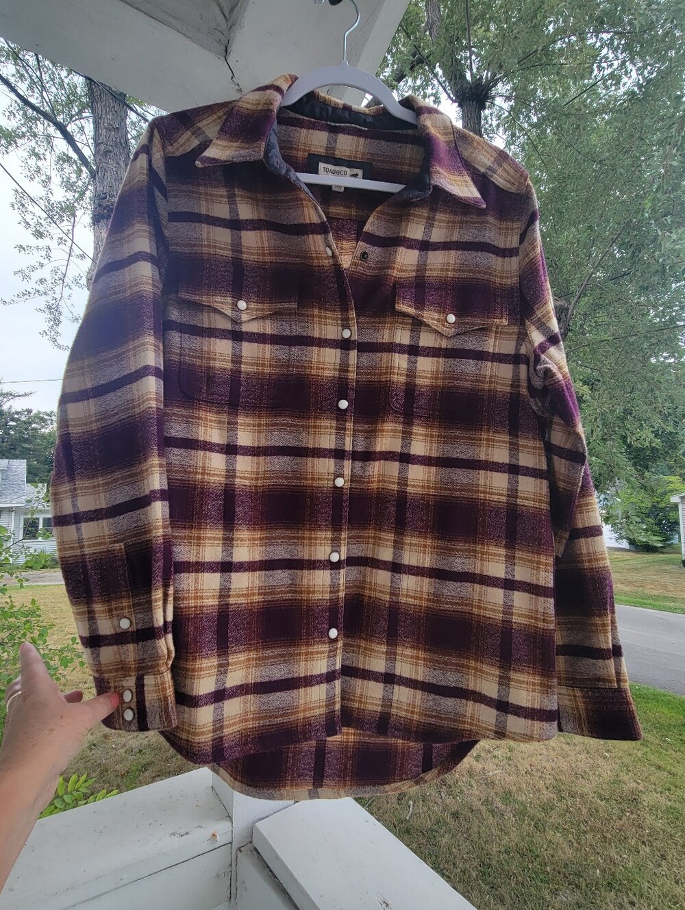 TOAD&CO. Folkyeah Shirt Jacket, Womens Size, LARGE